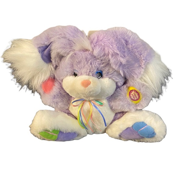 Dandee Dan Dee Vintage Purple Giggling Vibrating Talking Bunny Stuffed Plush 16” - Picture 3 of 7